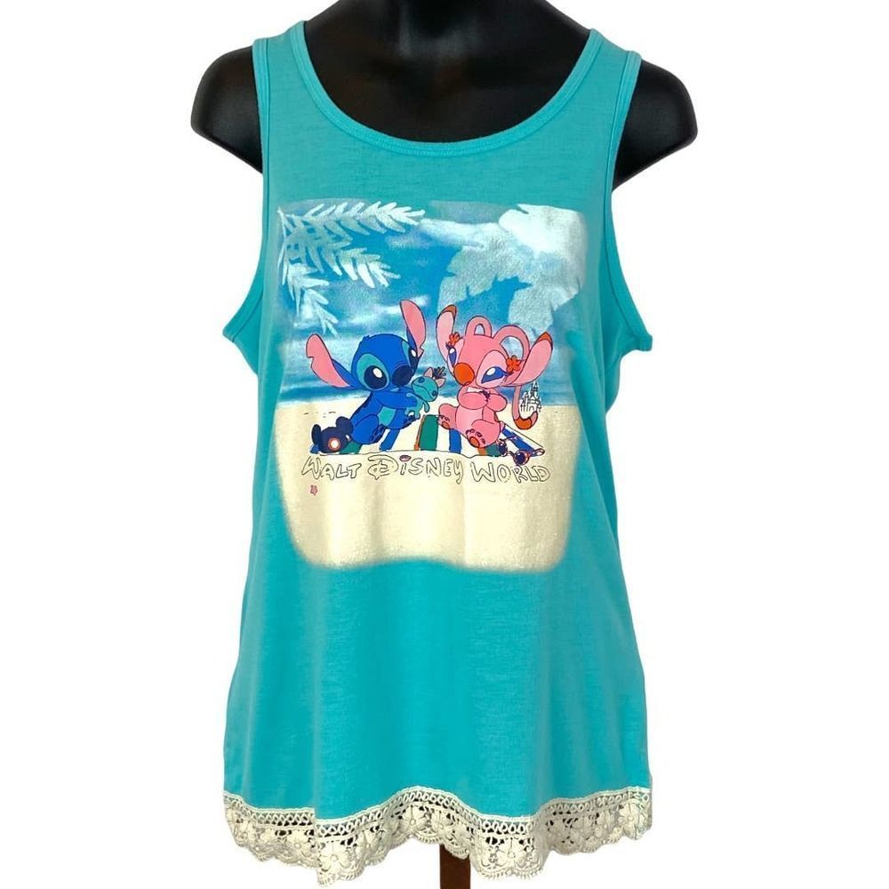 Disney Parks Stitch Walt Disney World tank teal size XL